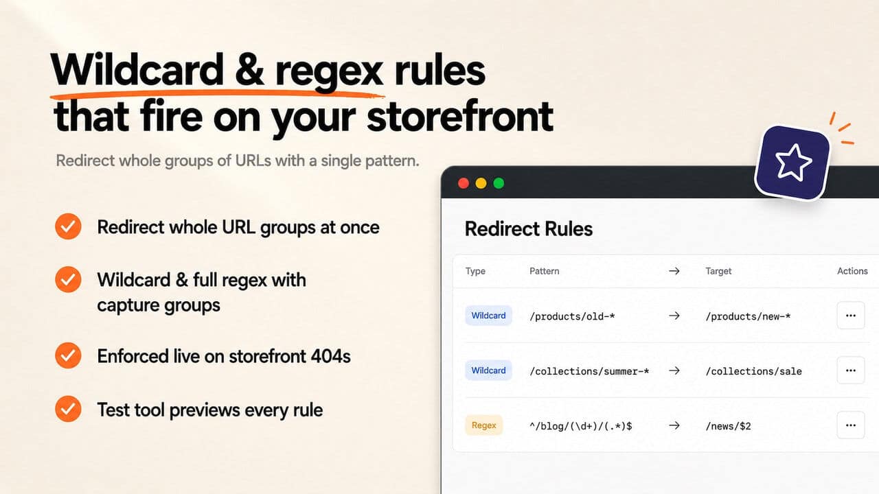 Snap Redirects screen 1