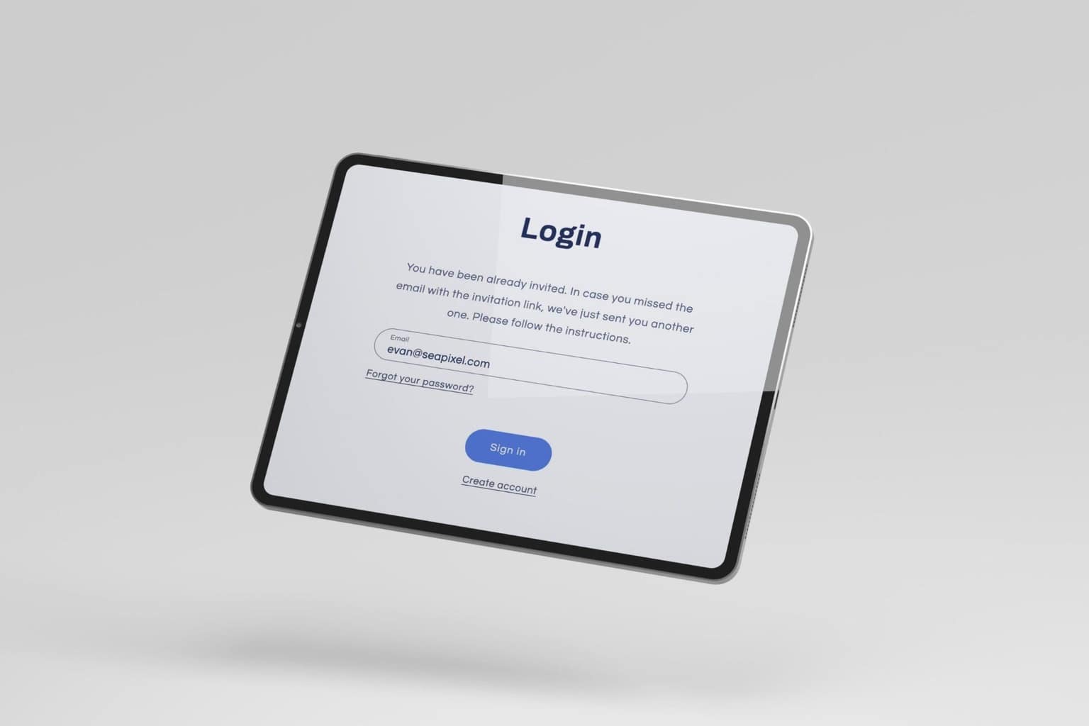 Snap Login screen 2
