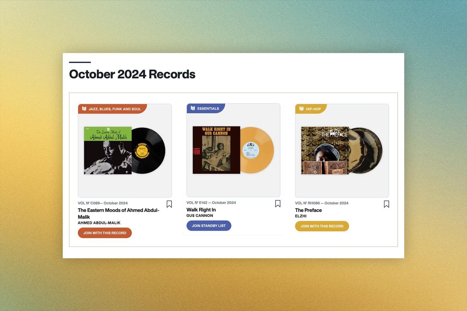 Vinyl Me, Please screen 2