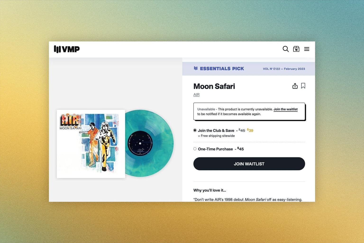 Vinyl Me, Please screen 3